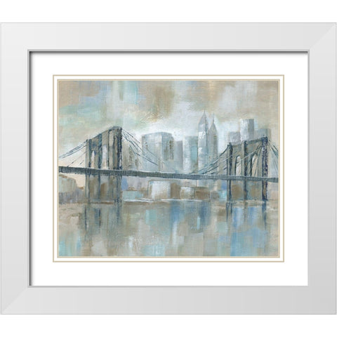 East River Wonder White Modern Wood Framed Art Print with Double Matting by Nan