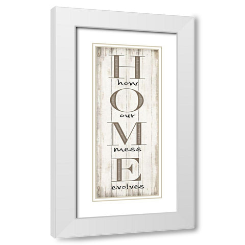 Home White Modern Wood Framed Art Print with Double Matting by CAD Designs