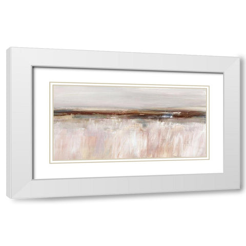 Guilded Fields White Modern Wood Framed Art Print with Double Matting by Jill, Susan