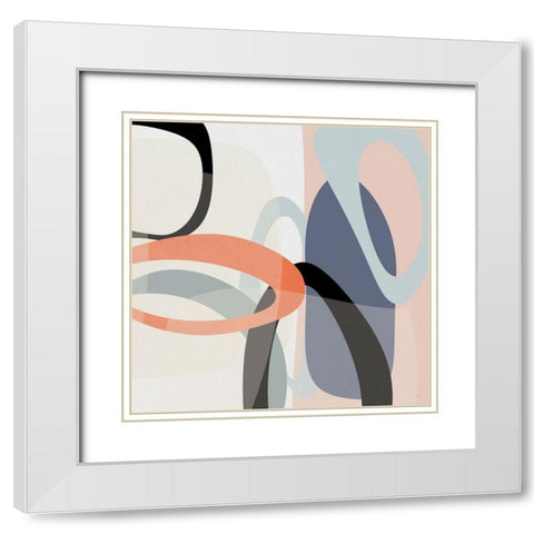 Floating On Silk II White Modern Wood Framed Art Print with Double Matting by Jill, Susan