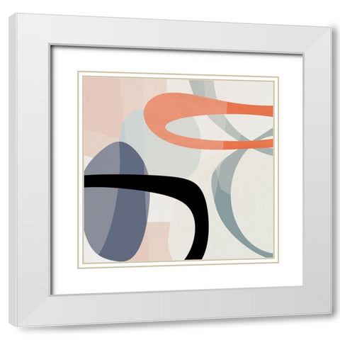 Floating On Silk III White Modern Wood Framed Art Print with Double Matting by Jill, Susan