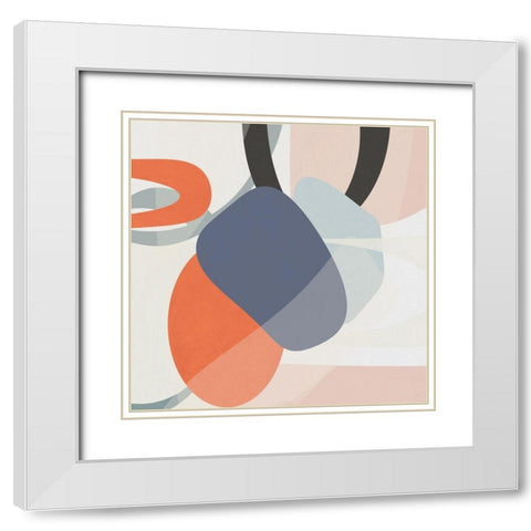 Floating On Silk IV White Modern Wood Framed Art Print with Double Matting by Jill, Susan