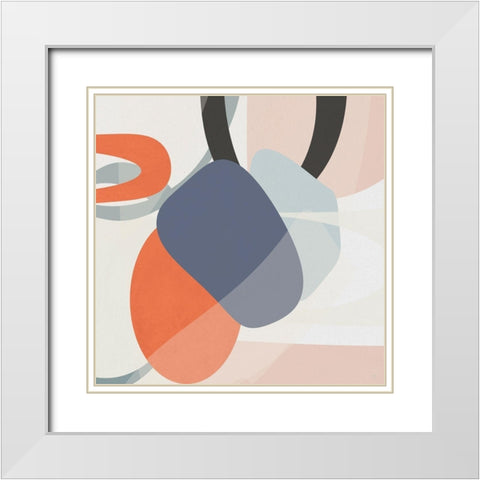 Floating On Silk IV White Modern Wood Framed Art Print with Double Matting by Jill, Susan