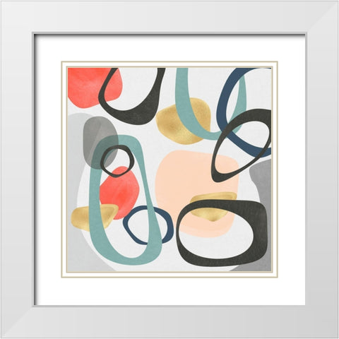 Dessau I White Modern Wood Framed Art Print with Double Matting by Jill, Susan