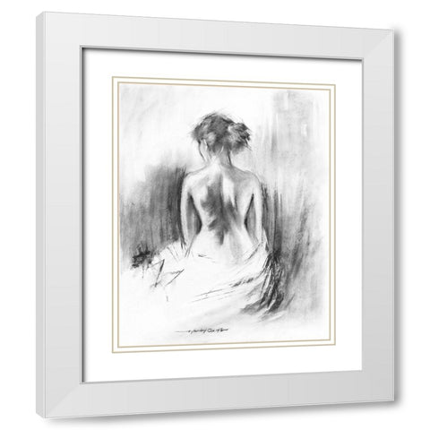 Soft Silhouette II White Modern Wood Framed Art Print with Double Matting by Orme, E. Anthony