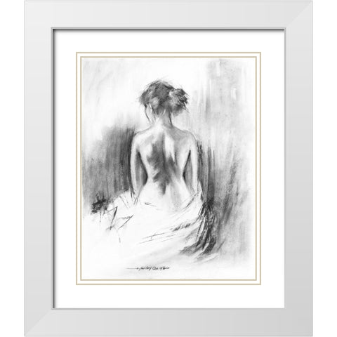 Soft Silhouette II White Modern Wood Framed Art Print with Double Matting by Orme, E. Anthony