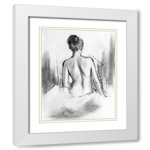 Soft Silhouette VI White Modern Wood Framed Art Print with Double Matting by Orme, E. Anthony