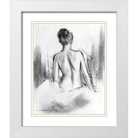 Soft Silhouette VI White Modern Wood Framed Art Print with Double Matting by Orme, E. Anthony