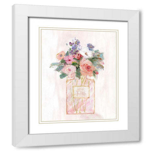 Perfume Bouquet II White Modern Wood Framed Art Print with Double Matting by Swatland, Sally