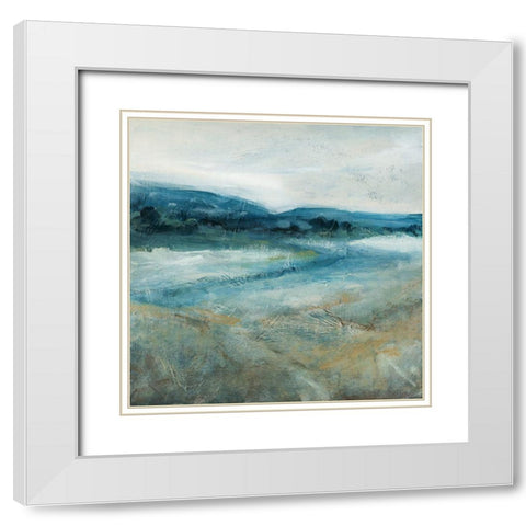 Distant Shadows I White Modern Wood Framed Art Print with Double Matting by Robinson, Carol