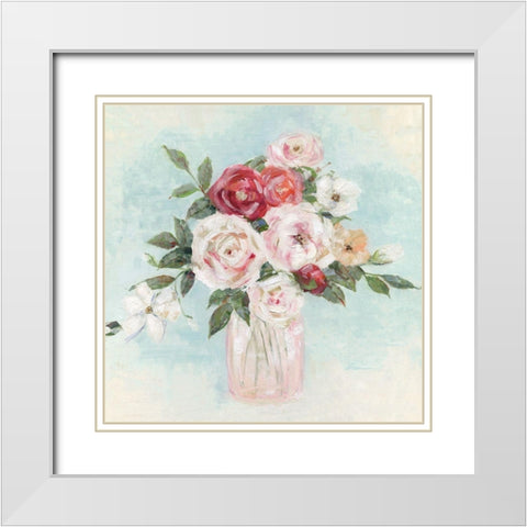 Arrangement of Spring I White Modern Wood Framed Art Print with Double Matting by Swatland, Sally