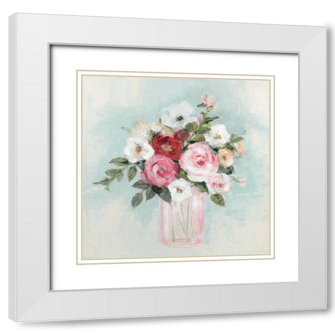 Arrangement of Spring II White Modern Wood Framed Art Print with Double Matting by Swatland, Sally