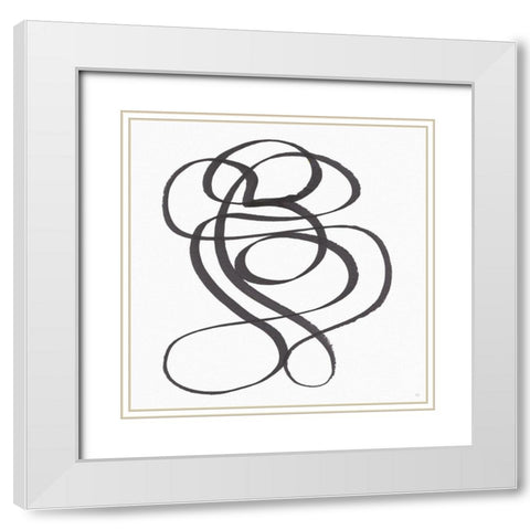 Around The Mountain II White Modern Wood Framed Art Print with Double Matting by Jill, Susan
