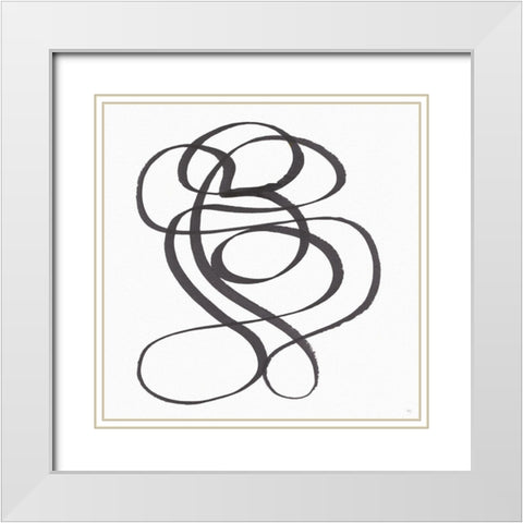 Around The Mountain II White Modern Wood Framed Art Print with Double Matting by Jill, Susan