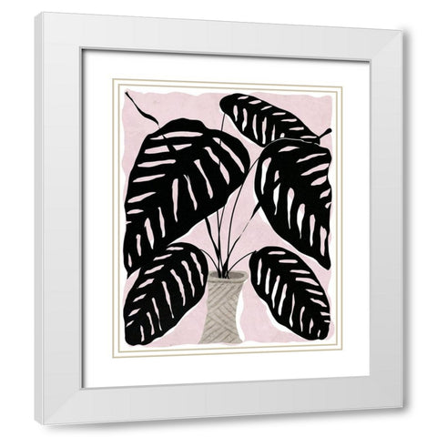 Potted Plant I White Modern Wood Framed Art Print with Double Matting by Santiago, Daniela