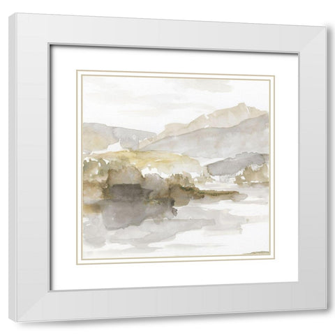 Sahara Sands I White Modern Wood Framed Art Print with Double Matting by Nan