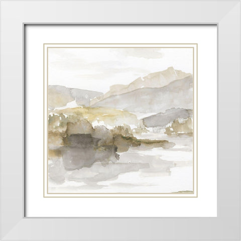 Sahara Sands I White Modern Wood Framed Art Print with Double Matting by Nan