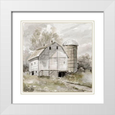 Neutral Silo White Modern Wood Framed Art Print with Double Matting by Robinson, Carol