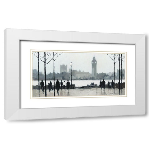 Morning London White Modern Wood Framed Art Print with Double Matting by Orme, E. Anthony