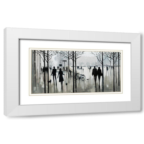 Morning Paris White Modern Wood Framed Art Print with Double Matting by Orme, E. Anthony