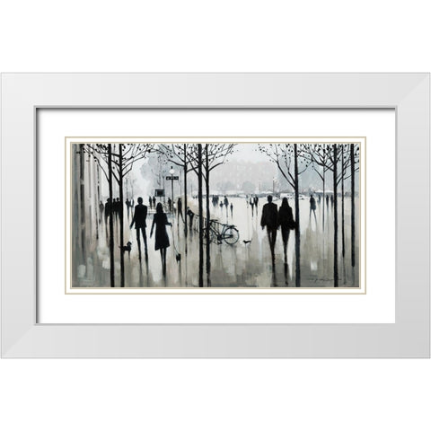Morning Paris White Modern Wood Framed Art Print with Double Matting by Orme, E. Anthony