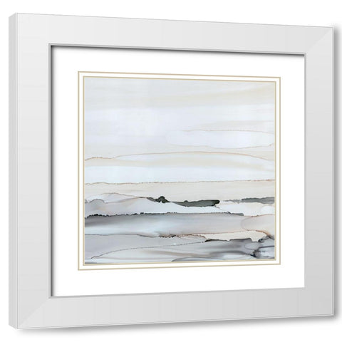 Sunkissed Horizons I White Modern Wood Framed Art Print with Double Matting by Robinson, Carol