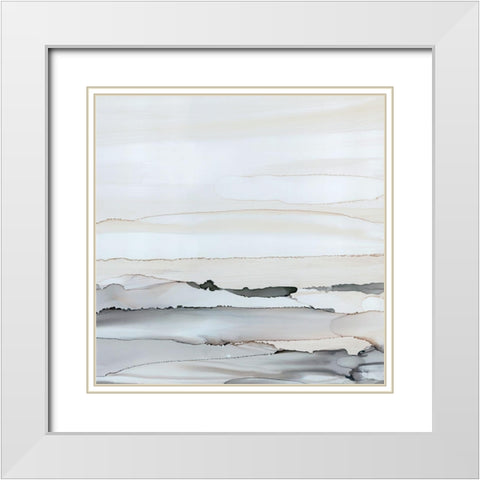 Sunkissed Horizons I White Modern Wood Framed Art Print with Double Matting by Robinson, Carol