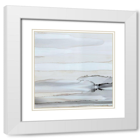 Sunkissed Horizons II White Modern Wood Framed Art Print with Double Matting by Robinson, Carol
