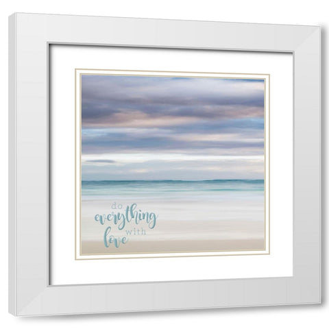 Bavaro Beach I White Modern Wood Framed Art Print with Double Matting by Bibikow, Walter