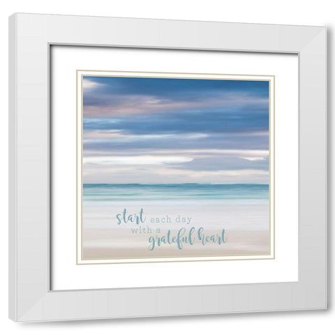 Bavaro Beach II White Modern Wood Framed Art Print with Double Matting by Bibikow, Walter