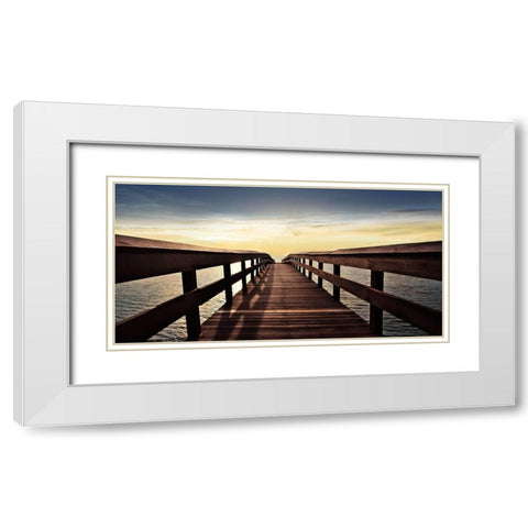 Naples Cove White Modern Wood Framed Art Print with Double Matting by Carpentieri, Natalie