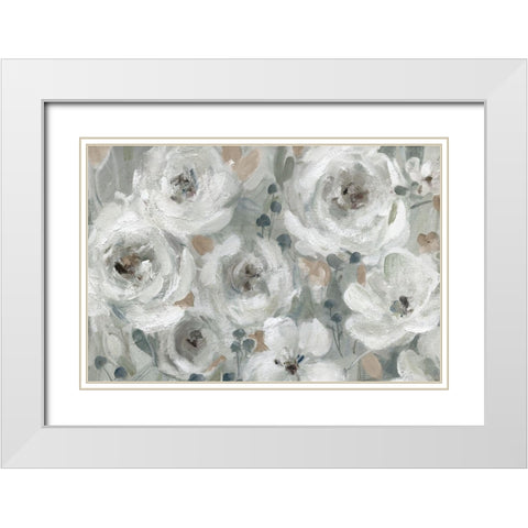 Neutral Symphony White Modern Wood Framed Art Print with Double Matting by Robinson, Carol
