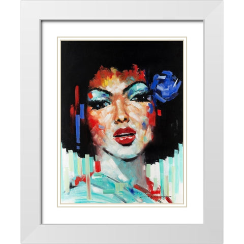 Confetti Girl I White Modern Wood Framed Art Print with Double Matting by Orme, E. Anthony
