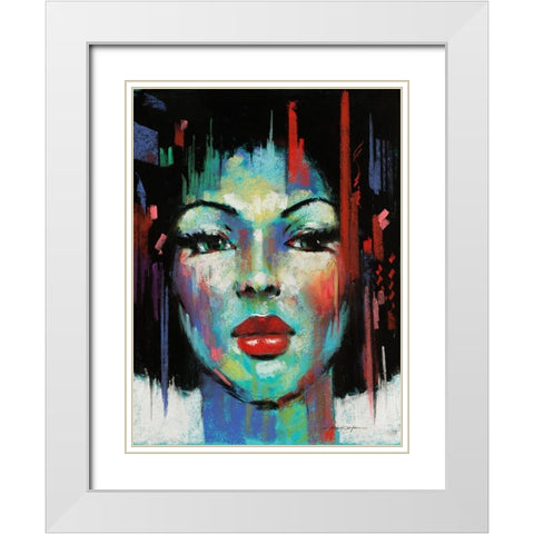 Pop Pastel I White Modern Wood Framed Art Print with Double Matting by Orme, E. Anthony