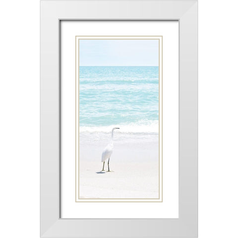 Summer Egret I White Modern Wood Framed Art Print with Double Matting by Carpentieri, Natalie
