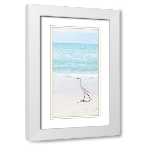 Summer Egret II White Modern Wood Framed Art Print with Double Matting by Carpentieri, Natalie