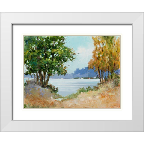 Fall Day White Modern Wood Framed Art Print with Double Matting by Orme, E. Anthony