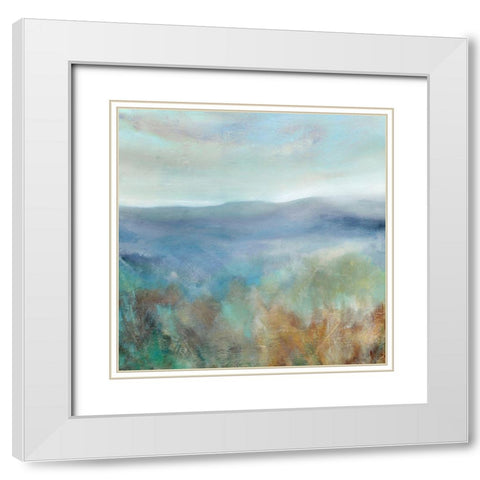 Milk River Ridge White Modern Wood Framed Art Print with Double Matting by Robinson, Carol
