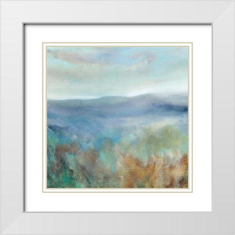 Milk River Ridge White Modern Wood Framed Art Print with Double Matting by Robinson, Carol