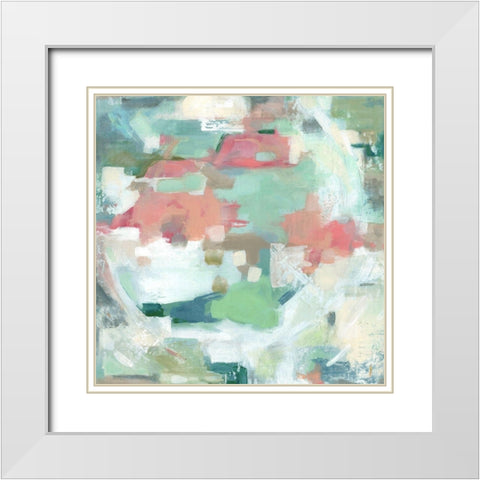 Island Harmony White Modern Wood Framed Art Print with Double Matting by Robinson, Carol