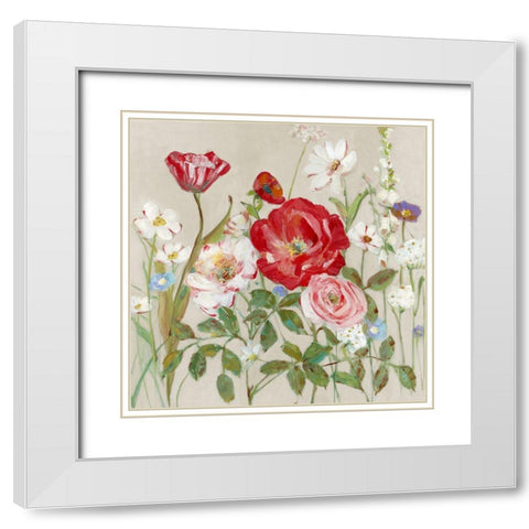 Garden Menagerie I White Modern Wood Framed Art Print with Double Matting by Swatland, Sally