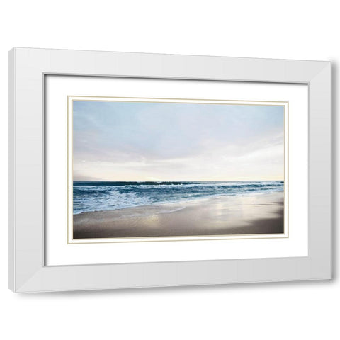 Shimmering Dawn White Modern Wood Framed Art Print with Double Matting by Carpentieri, Natalie
