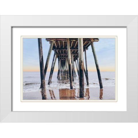 Under the Pier White Modern Wood Framed Art Print with Double Matting by Carpentieri, Natalie