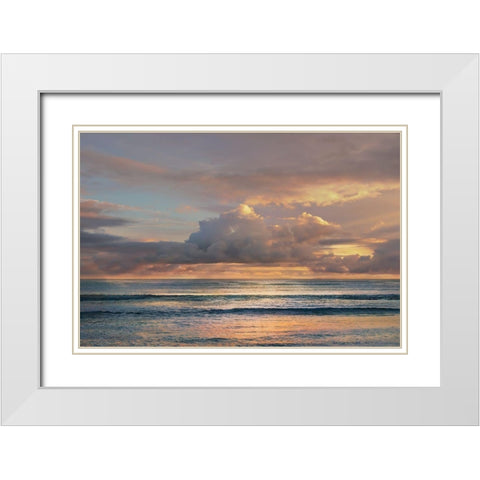 A Morning Meditation White Modern Wood Framed Art Print with Double Matting by Calascibetta, Mike