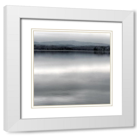 Glass Calm White Modern Wood Framed Art Print with Double Matting by Drury, Chris