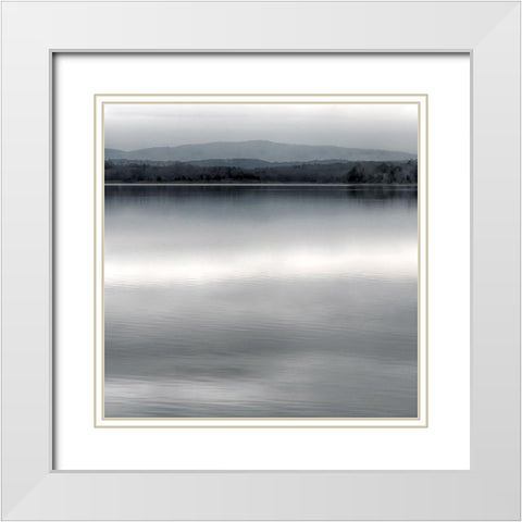 Glass Calm White Modern Wood Framed Art Print with Double Matting by Drury, Chris
