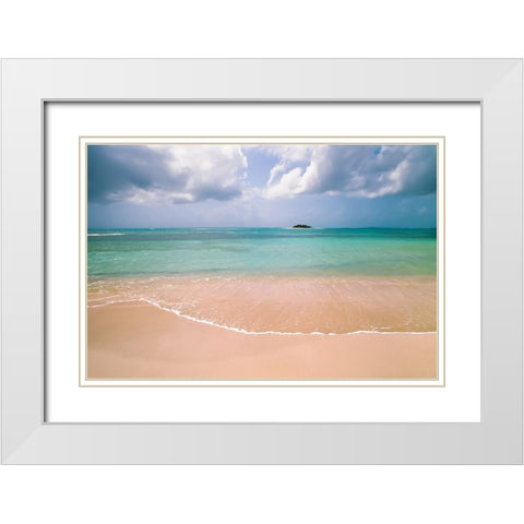 Clear Beach White Modern Wood Framed Art Print with Double Matting by Foulke, Doug