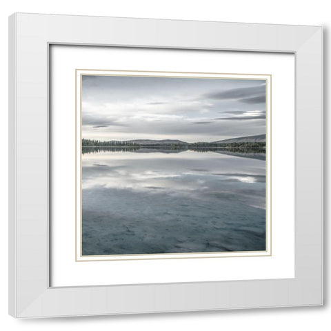 Serene Magic Hour White Modern Wood Framed Art Print with Double Matting by Qualls, Michael