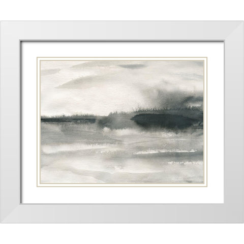 Marshland Mist White Modern Wood Framed Art Print with Double Matting by Robinson, Carol