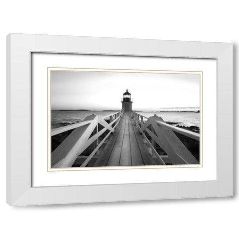 Marshall Point White Modern Wood Framed Art Print with Double Matting by Tharp, Brenda